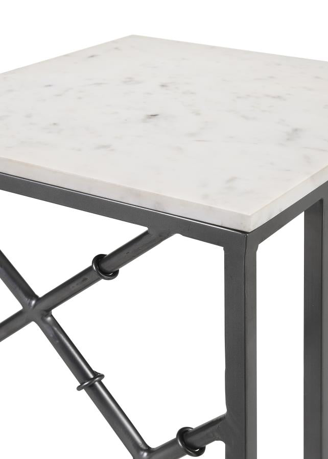 Angeliki Grey Side Table - furniture place usa