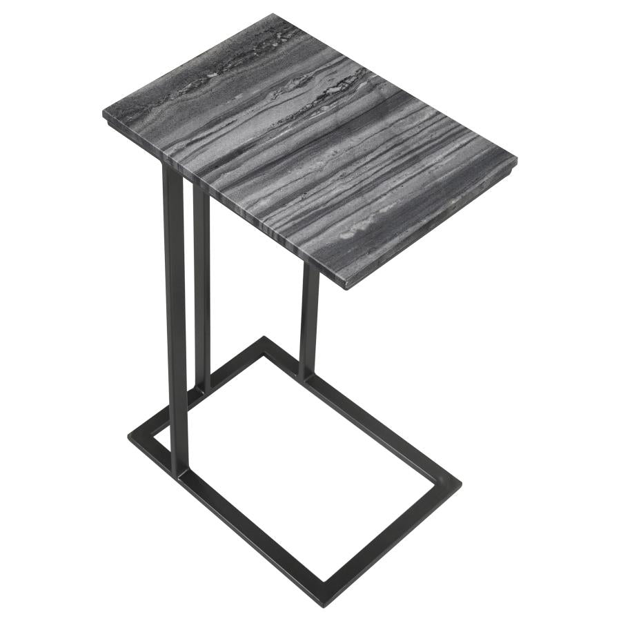 Vicente Black Side Table - furniture place usa