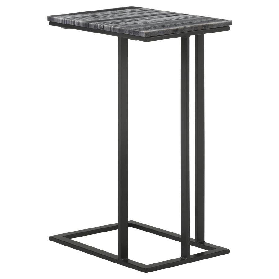 Vicente Black Side Table - furniture place usa