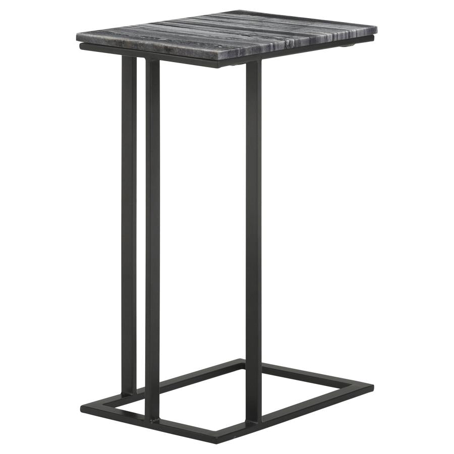 Vicente Black Side Table - furniture place usa