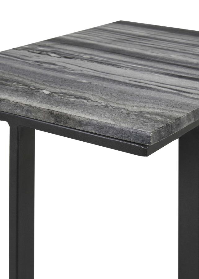 Vicente Black Side Table - furniture place usa