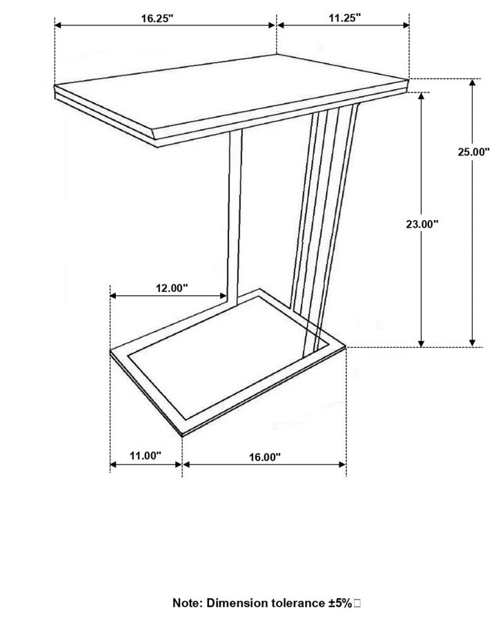 Vicente Black Side Table - furniture place usa