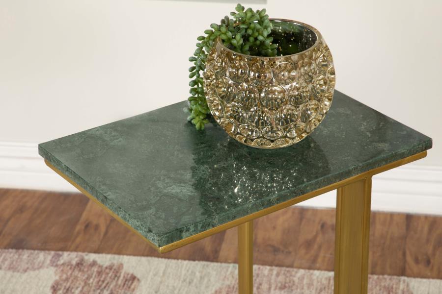 Vicente Gold Side Table - furniture place usa