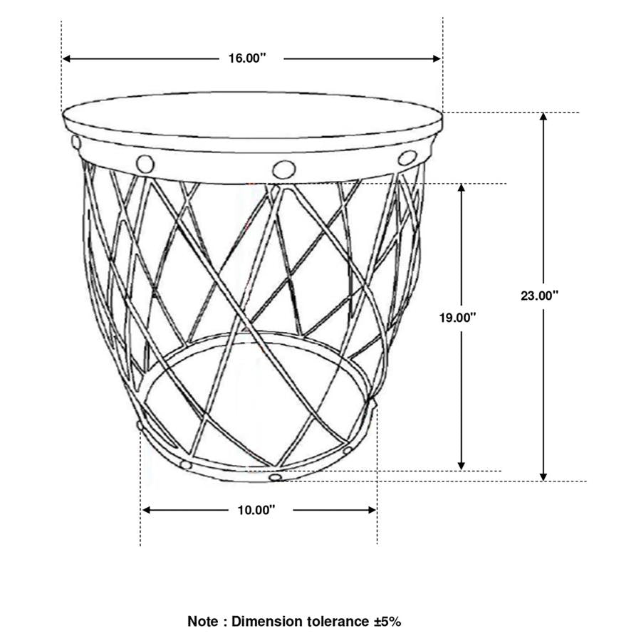 Tereza Black Side Table - furniture place usa