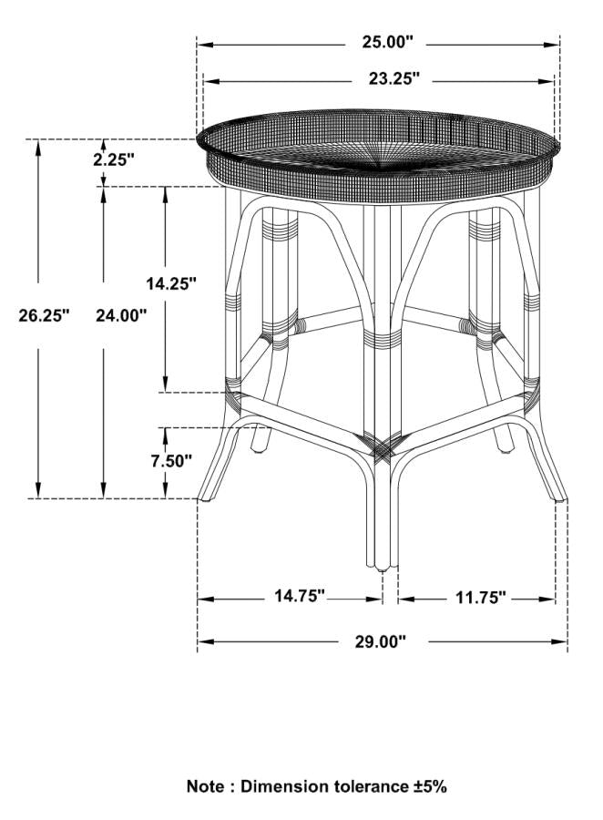 Antonio Brown Side Table - furniture place usa