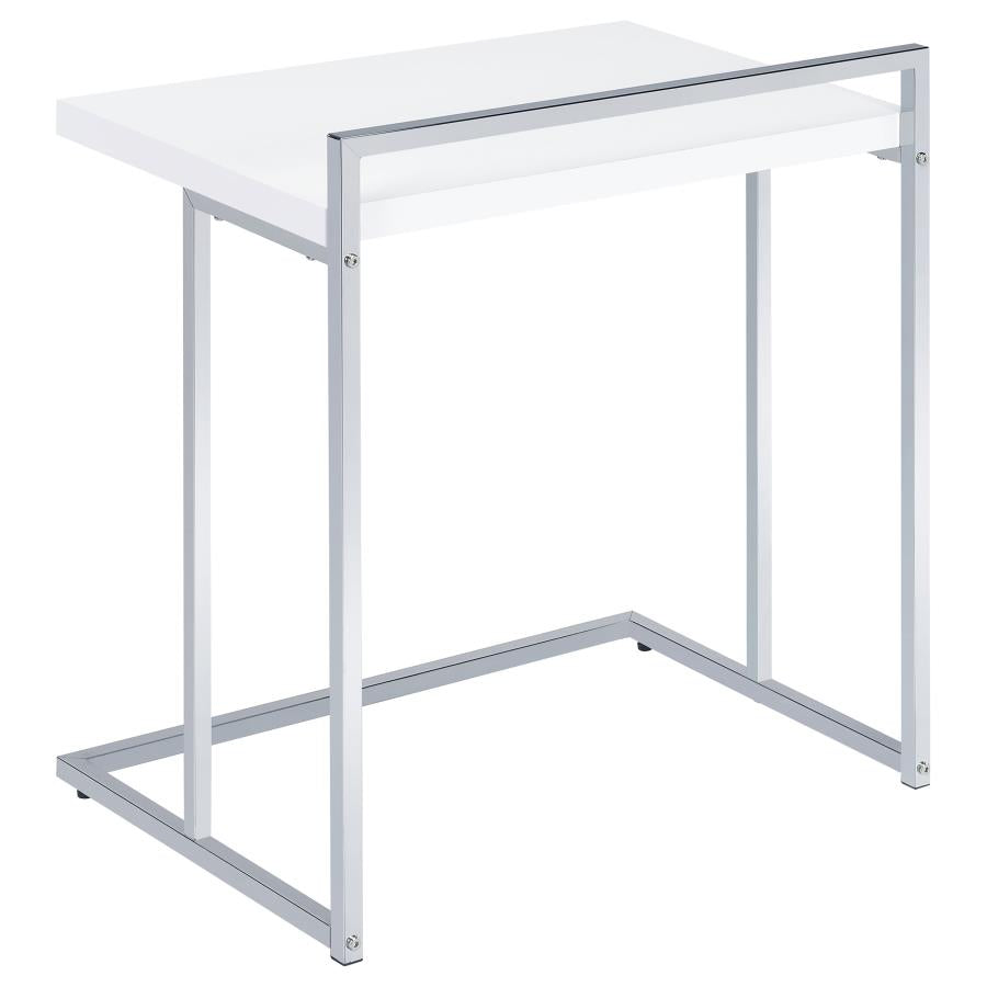 Dani White Side Table - furniture place usa