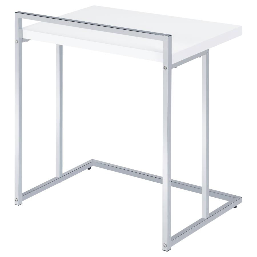 Dani White Side Table - furniture place usa