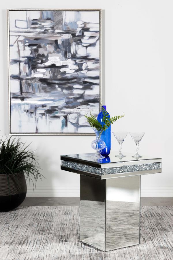 Elora Silver Side Table - furniture place usa