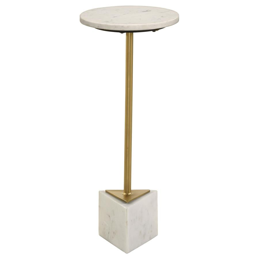 Fulcher White Side Table - furniture place usa