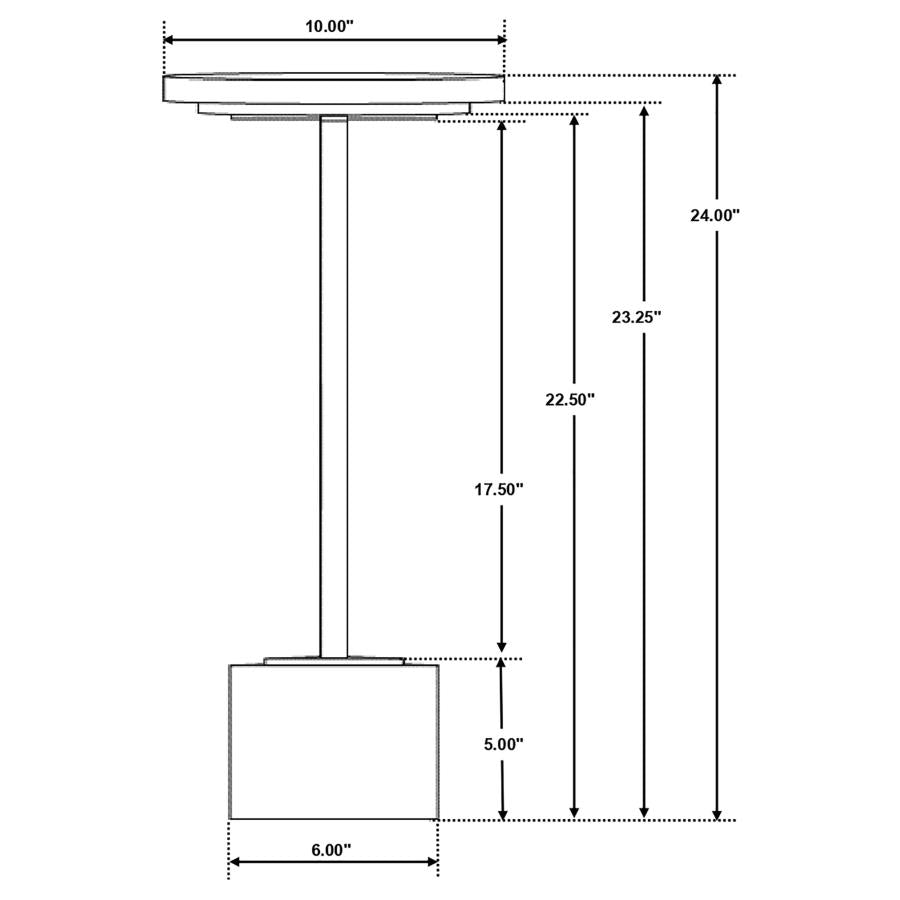 Fulcher White Side Table - furniture place usa