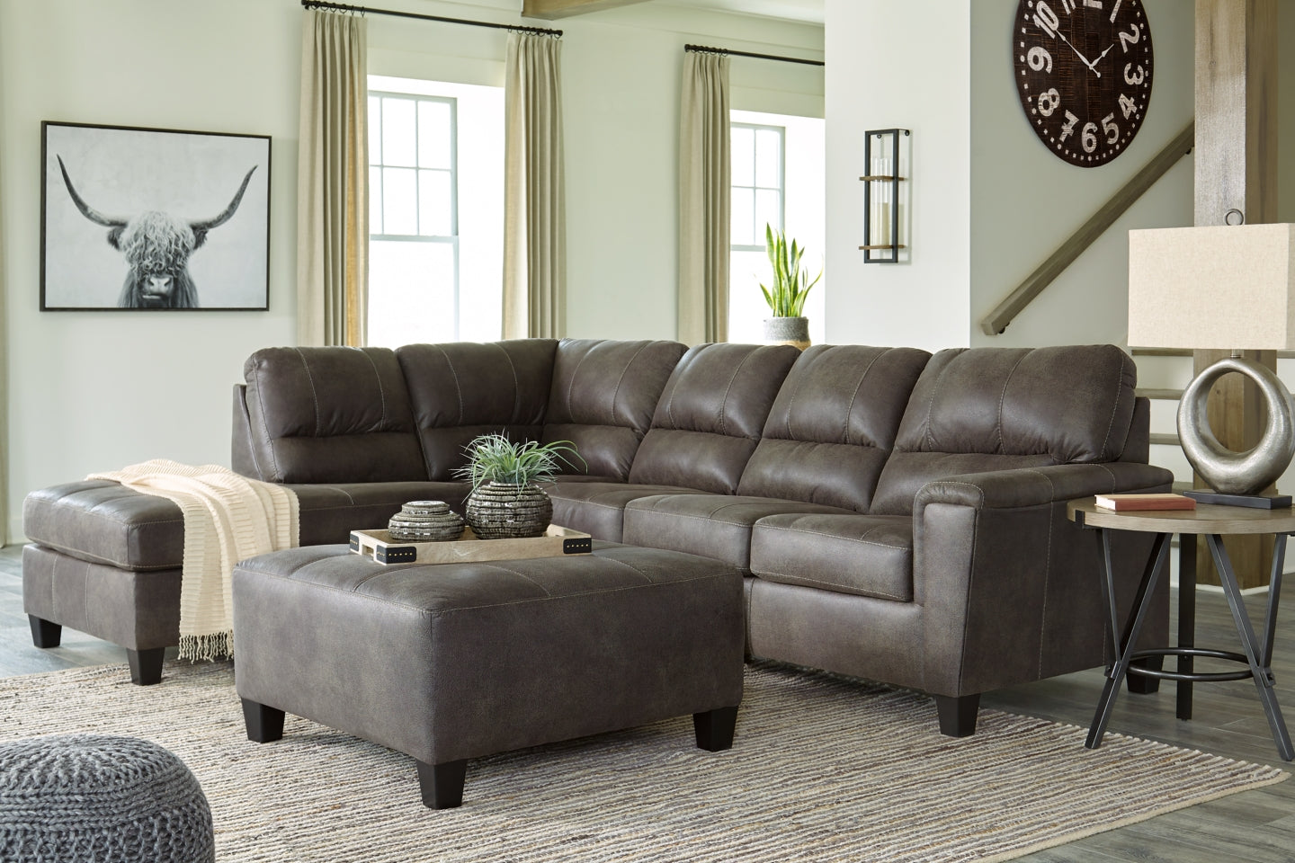 Navi 2-Piece Sectional with Ottoman - PKG007392 - furniture place usa