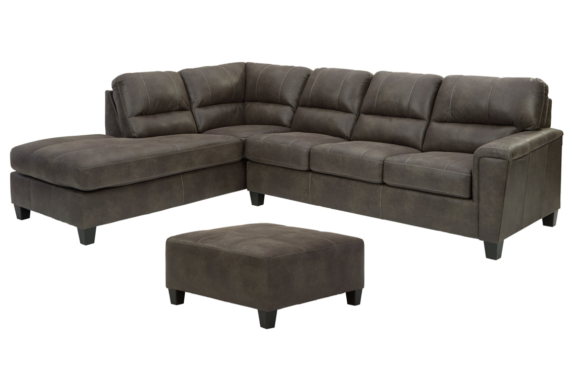 Navi 2-Piece Sectional with Ottoman - furniture place usa