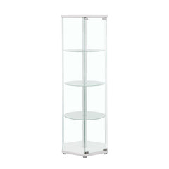 Zahavah White Curio Cabinet - furniture place usa