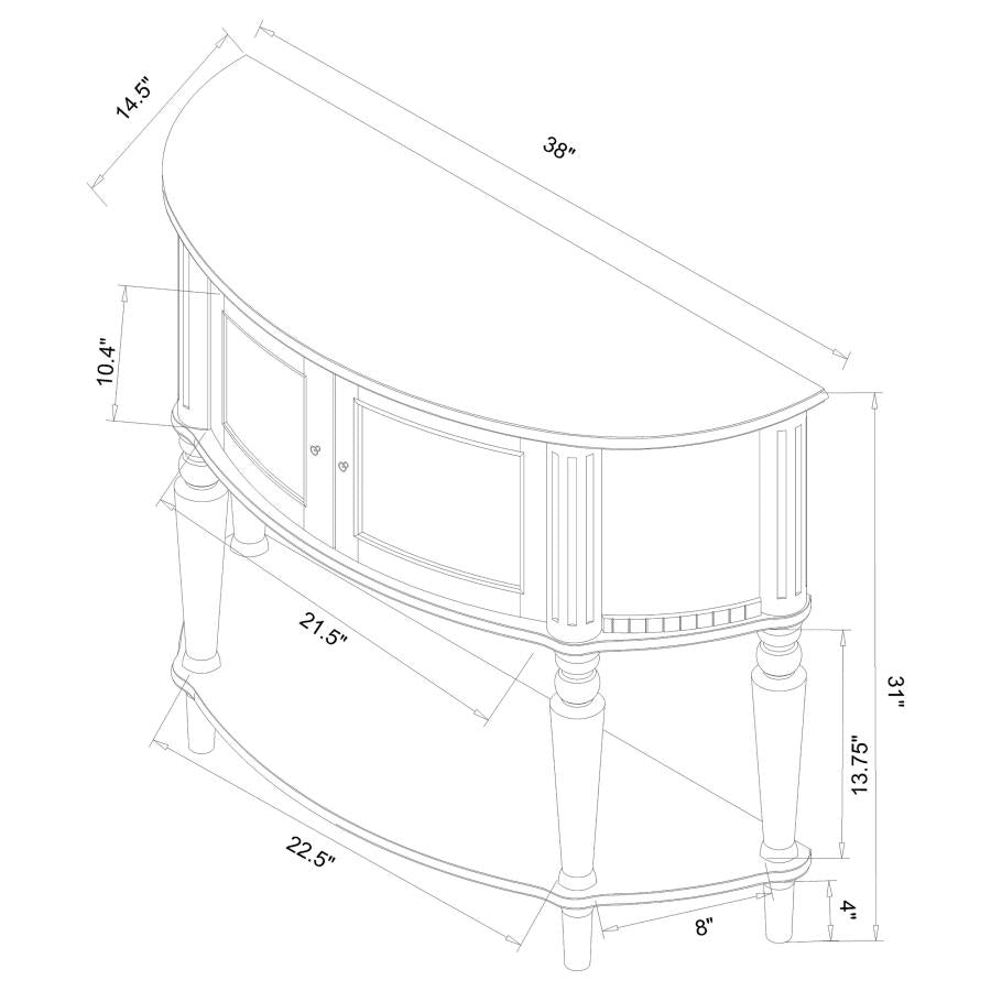 Brenda Brown Console Table - furniture place usa