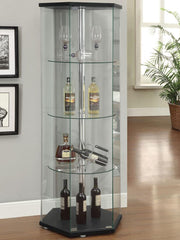 Zahavah Black Curio Cabinet - furniture place usa