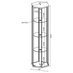 Zahavah Black Curio Cabinet - furniture place usa