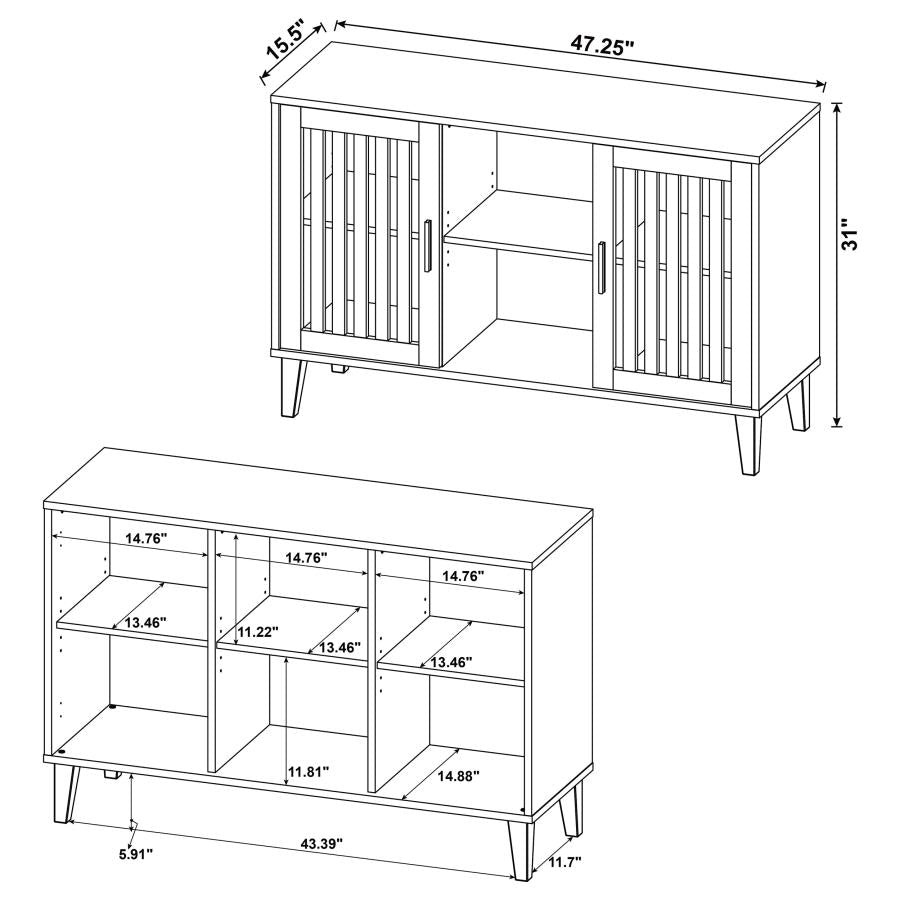 Torin Brown Accent Cabinet - furniture place usa