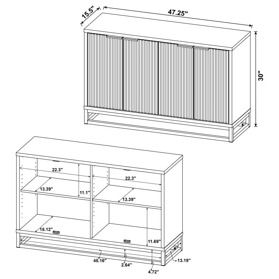 Ryatt Brown Accent Cabinet - furniture place usa