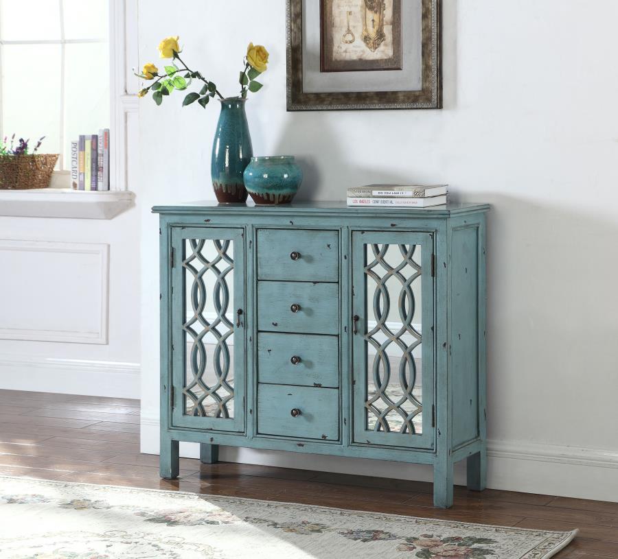 Rue Blue Accent Cabinet - furniture place usa