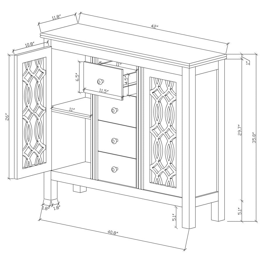 Rue Blue Accent Cabinet - furniture place usa