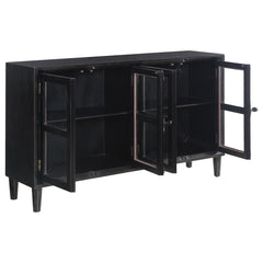 Sylvia Black Accent Cabinet - furniture place usa