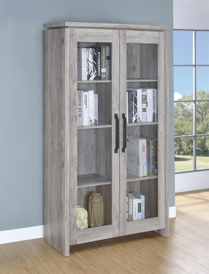 Alejo Grey Tall Accent Cabinet - furniture place usa