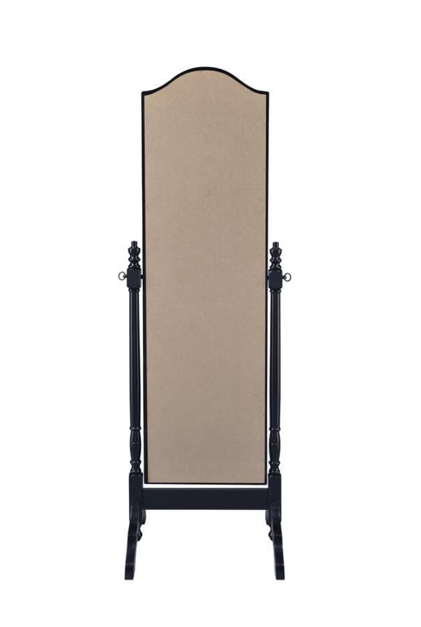 Cabot Black Cheval Mirror - furniture place usa