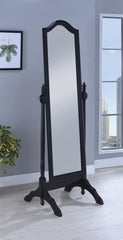 Cabot Black Cheval Mirror - furniture place usa