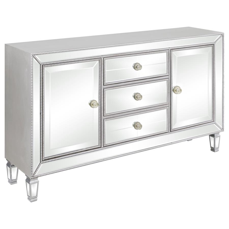 Leticia Silver Accent Cabinet - furniture place usa