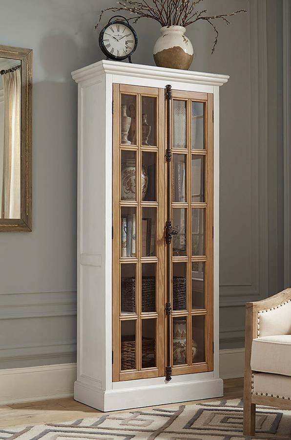 Tammi White Tall Accent Cabinet - furniture place usa