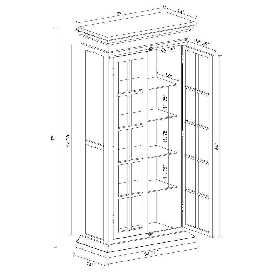 Tammi White Tall Accent Cabinet - furniture place usa