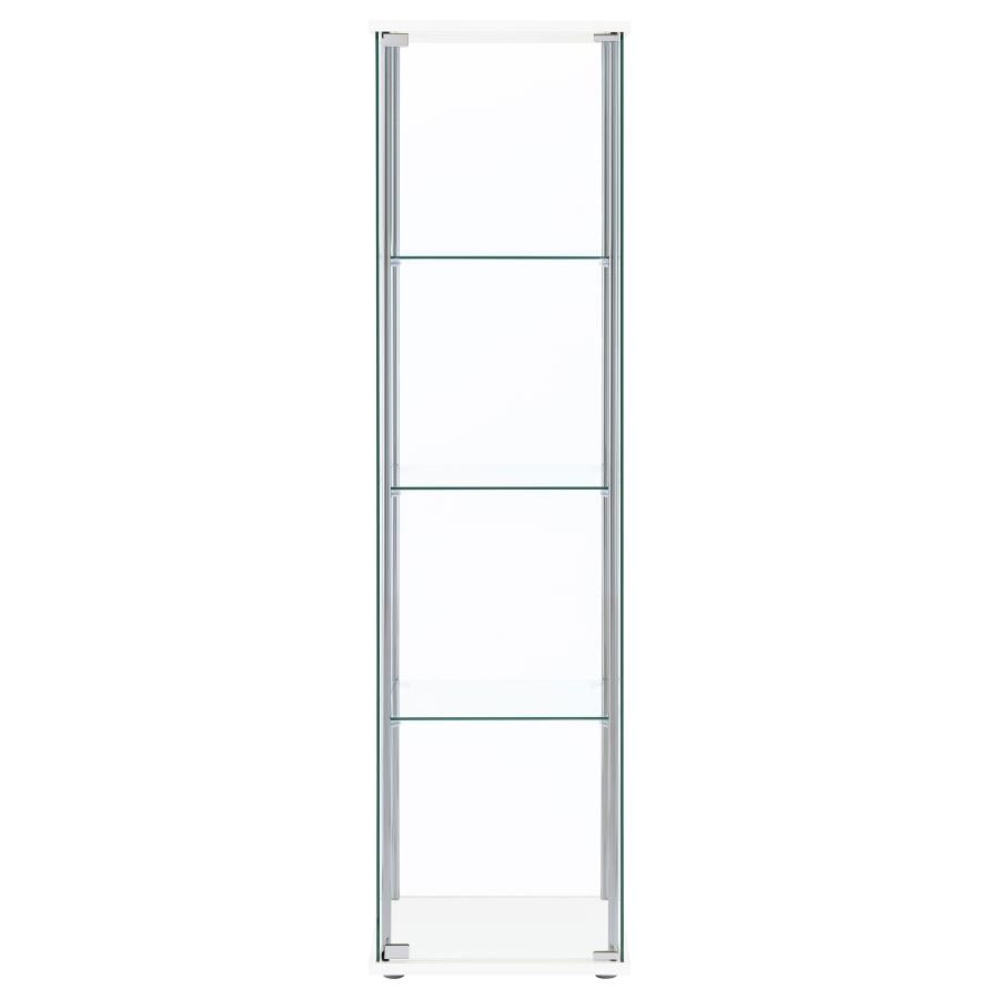 Bellatrix White Curio Cabinet - furniture place usa