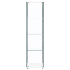 Bellatrix White Curio Cabinet - furniture place usa