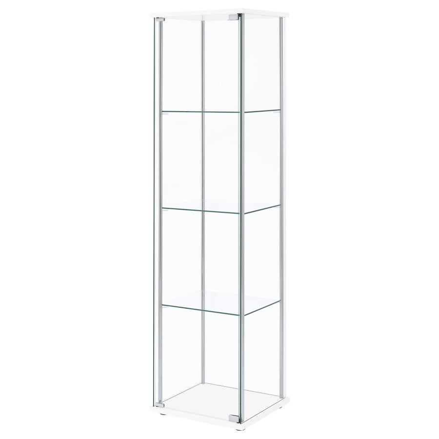 Bellatrix White Curio Cabinet - furniture place usa