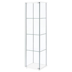 Bellatrix White Curio Cabinet - furniture place usa