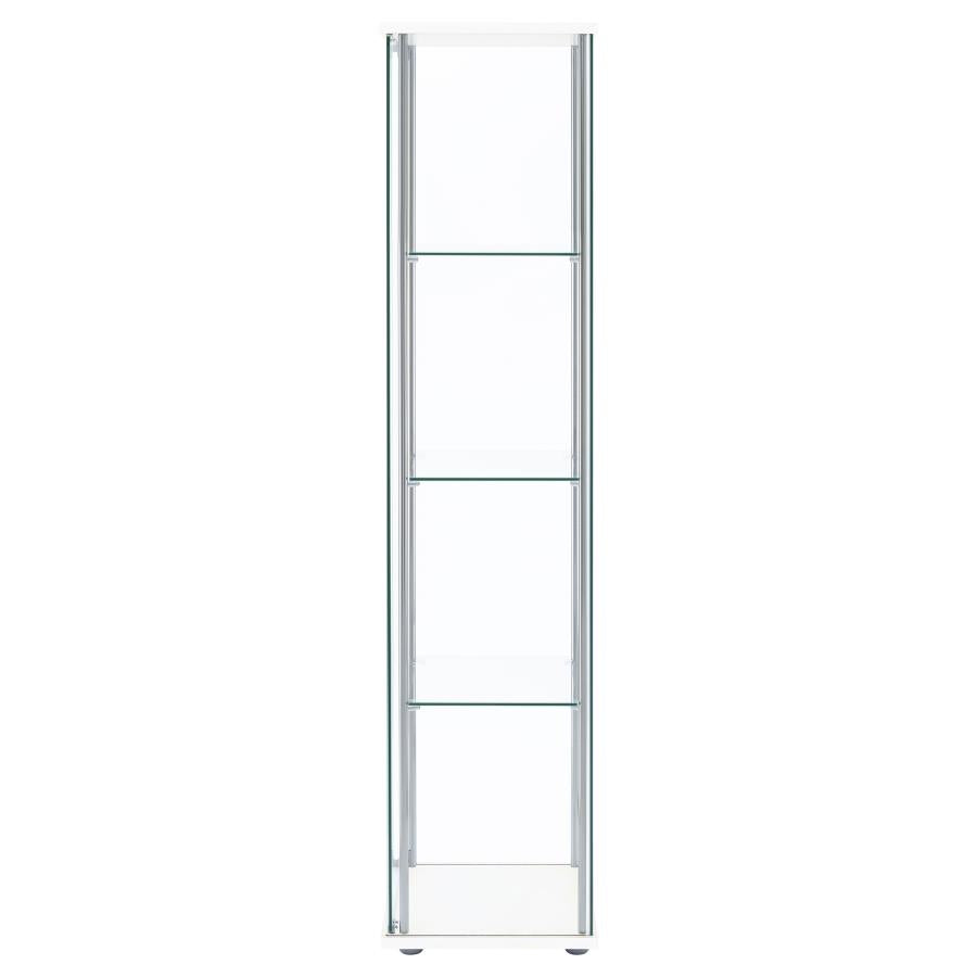 Bellatrix White Curio Cabinet - furniture place usa