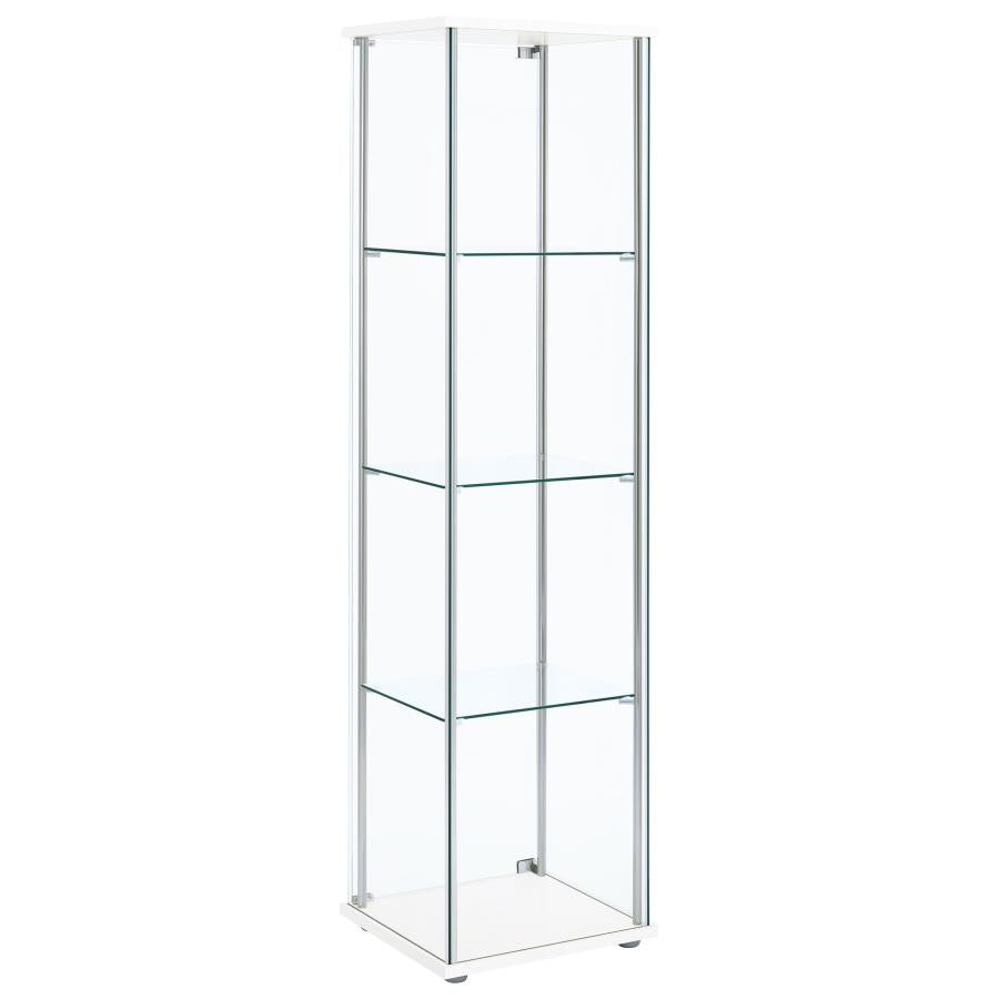 Bellatrix White Curio Cabinet - furniture place usa