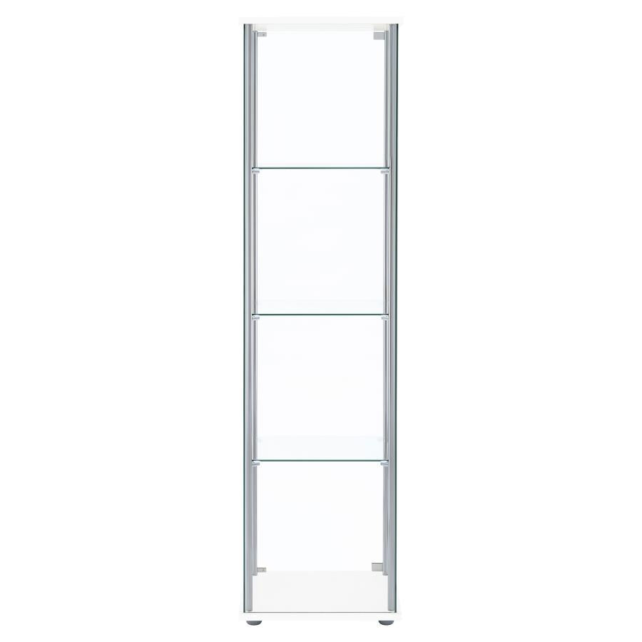 Bellatrix White Curio Cabinet - furniture place usa