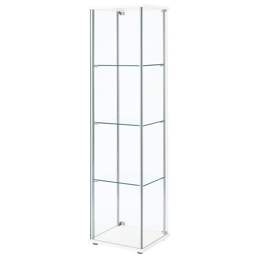 Bellatrix White Curio Cabinet - furniture place usa