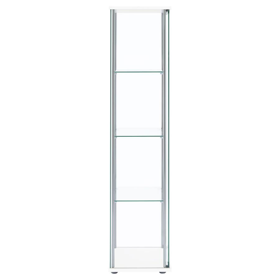 Bellatrix White Curio Cabinet - furniture place usa