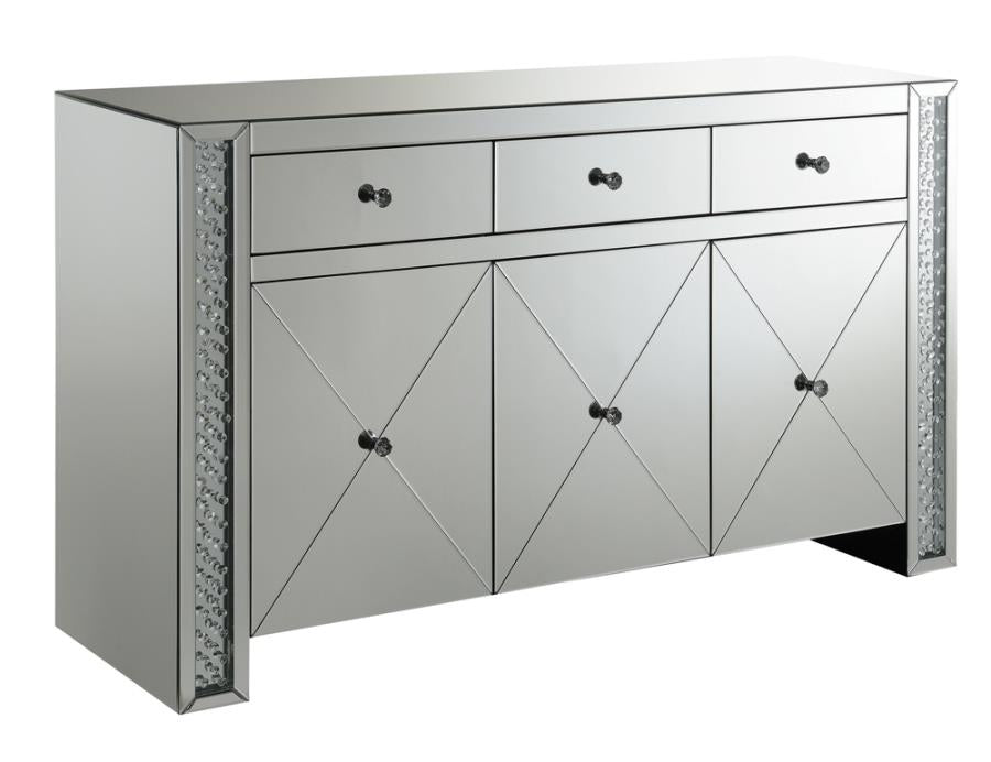 Maya Silver Accent Cabinet - furniture place usa