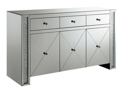 Maya Silver Accent Cabinet - furniture place usa