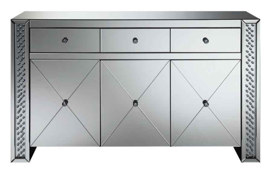 Maya Silver Accent Cabinet - furniture place usa