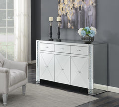 Maya Silver Accent Cabinet - furniture place usa