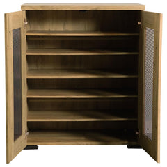 Bristol Brown Shoe Cabinet - furniture place usa