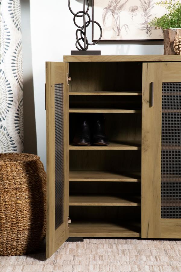 Bristol Brown Shoe Cabinet - furniture place usa