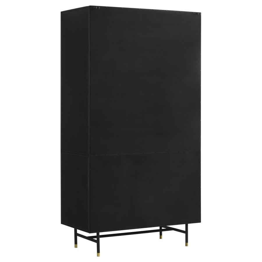 Santiago Black Tall Accent Cabinet - furniture place usa