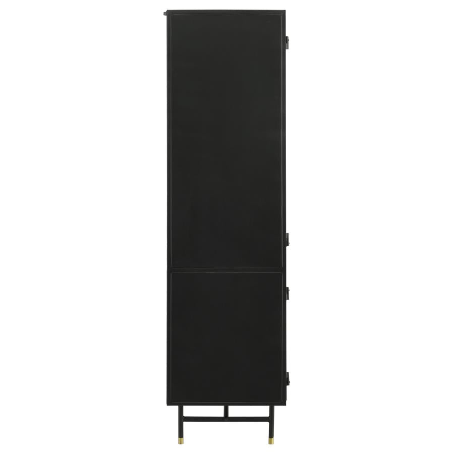 Santiago Black Tall Accent Cabinet - furniture place usa