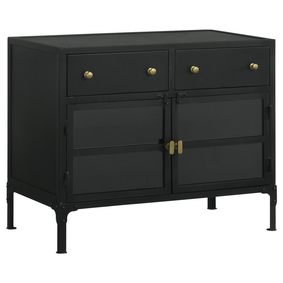 Sadler Black Accent Cabinet - furniture place usa