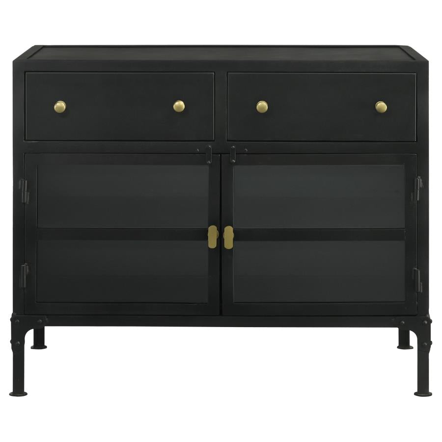 Sadler Black Accent Cabinet - furniture place usa